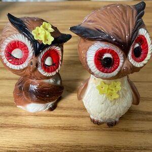 Vintage owl salt and pepper shakers